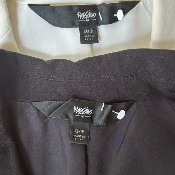 Mossimo Women’s Double Breasted Long Vest Black & Cream Size XS Oversized - Picture 6 of 10